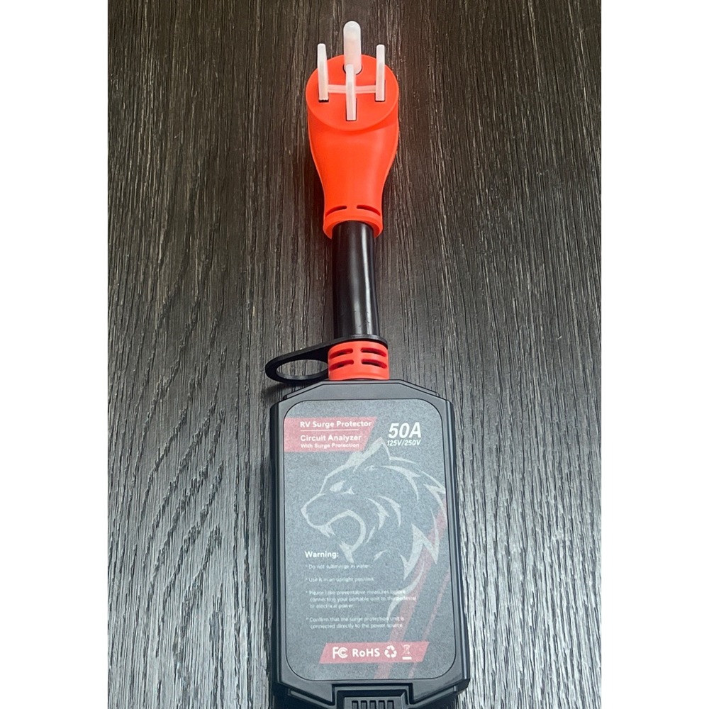 RV Surge Protector 50 Amp, Circuit Analyzer W/Surge Protection -New With Flaws.